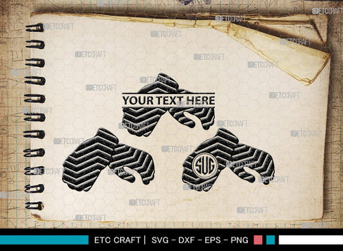 Heat Protective Mitten Monogram, Heat Protective Mitten Silhouette, Heat Protective Mitten SVG, Heat Protective Svg, Gloves Svg, SB00199 SVG ETC Craft 