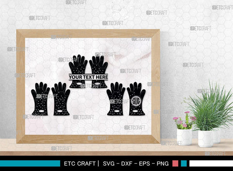 Heat Protective Mitten Monogram, Heat Protective Mitten Silhouette, Heat Protective Mitten SVG, Heat Protective Svg, Gloves Svg, SB00199 SVG ETC Craft 