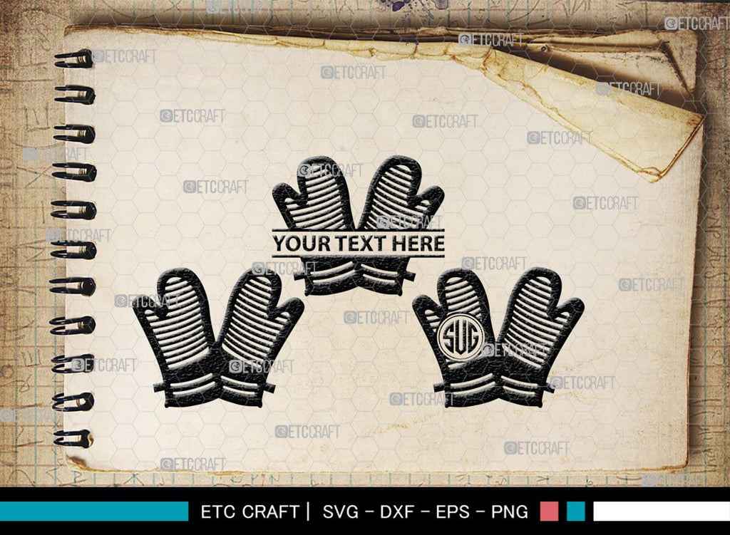 Heat Protective Mitten Monogram, Heat Protective Mitten Silhouette ...