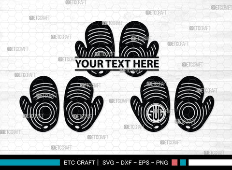 Heat Protective Mitten Monogram, Heat Protective Mitten Silhouette, Heat Protective Mitten SVG, Heat Protective Svg, Gloves Svg, SB00199 SVG ETC Craft 