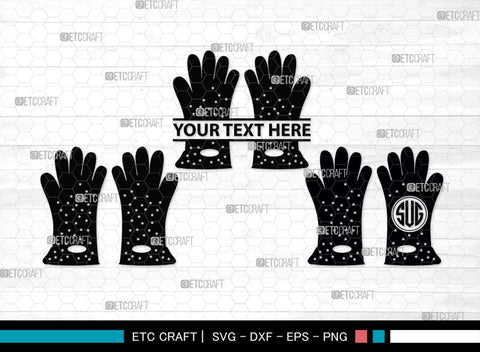 Heat Protective Mitten Monogram, Heat Protective Mitten Silhouette, Heat Protective Mitten SVG, Heat Protective Svg, Gloves Svg, SB00199 SVG ETC Craft 