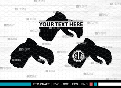 Heat Protective Mitten Monogram, Heat Protective Mitten Silhouette, Heat Protective Mitten SVG, Heat Protective Svg, Gloves Svg, SB00199 SVG ETC Craft 