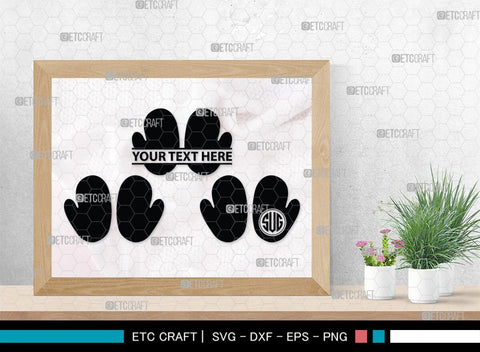 Heat Protective Mitten Monogram, Heat Protective Mitten Silhouette, Heat Protective Mitten SVG, Heat Protective Svg, Gloves Svg, SB00199 SVG ETC Craft 