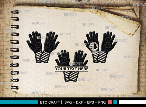 Heat Protective Mitten Monogram, Heat Protective Mitten Silhouette, Heat Protective Mitten SVG, Heat Protective Svg, Gloves Svg, SB00199 SVG ETC Craft 