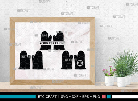 Heat Protective Mitten Monogram, Heat Protective Mitten Silhouette, Heat Protective Mitten SVG, Heat Protective Svg, Gloves Svg, SB00199 SVG ETC Craft 