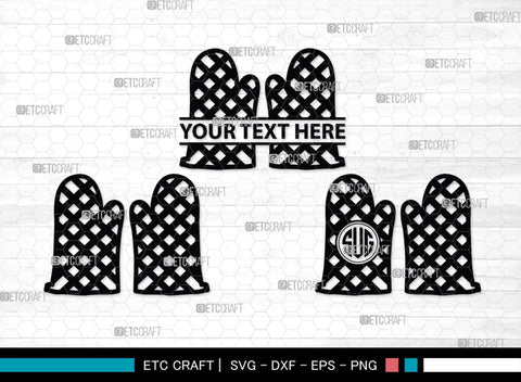 Heat Protective Mitten Monogram, Heat Protective Mitten Silhouette, Heat Protective Mitten SVG, Heat Protective Svg, Gloves Svg, SB00199 SVG ETC Craft 