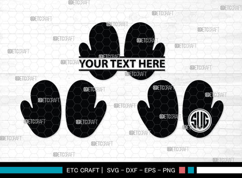 Heat Protective Mitten Monogram, Heat Protective Mitten Silhouette, Heat Protective Mitten SVG, Heat Protective Svg, Gloves Svg, SB00199 SVG ETC Craft 