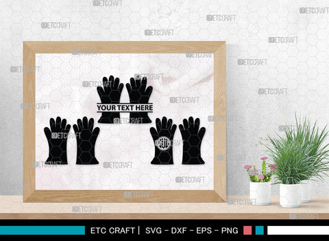 Heat Protective Mitten Monogram, Heat Protective Mitten Silhouette, Heat Protective Mitten SVG, Heat Protective Svg, Gloves Svg, SB00199 SVG ETC Craft 