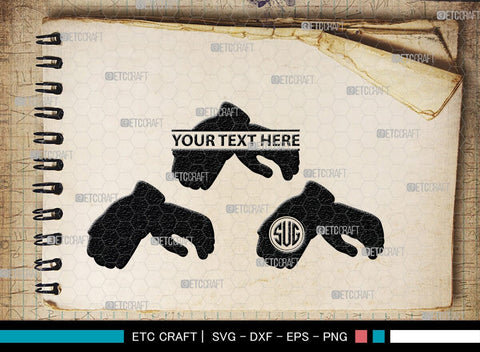 Heat Protective Mitten Monogram, Heat Protective Mitten Silhouette, Heat Protective Mitten SVG, Heat Protective Svg, Gloves Svg, SB00199 SVG ETC Craft 