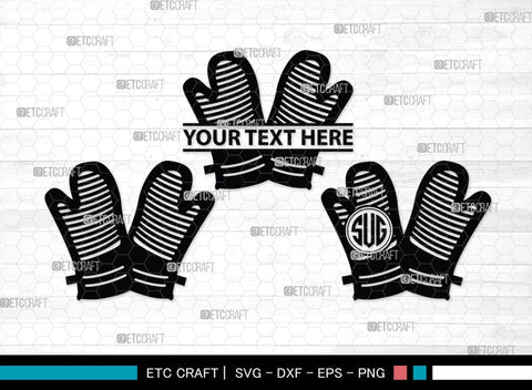 Heat Protective Mitten Monogram, Heat Protective Mitten Silhouette, Heat Protective Mitten SVG, Heat Protective Svg, Gloves Svg, SB00199 SVG ETC Craft 