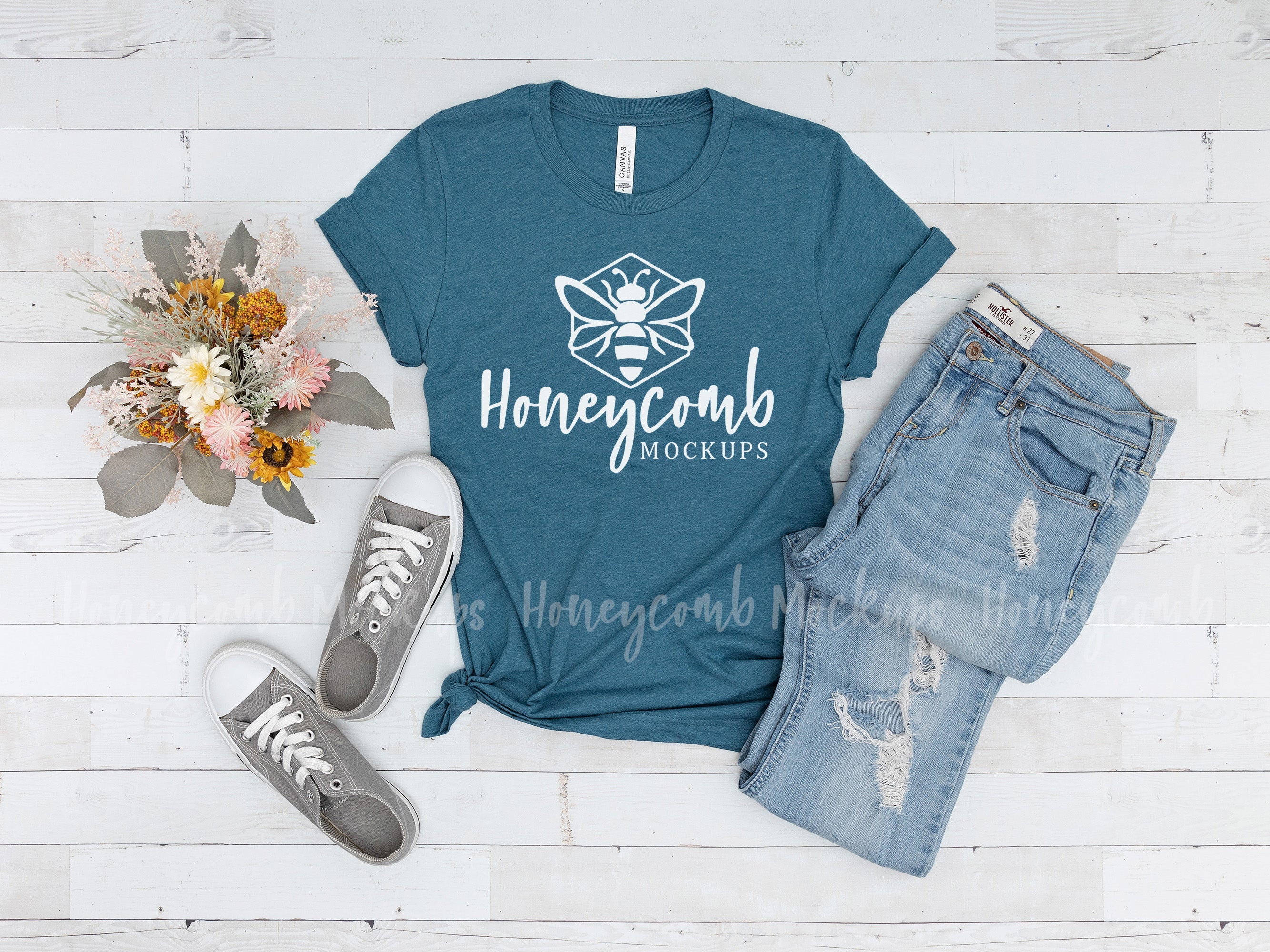 heather deep teal bella canvas