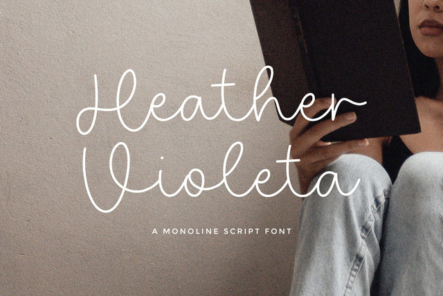 Heather Violeta- Handwritten Script font Font Timur type 