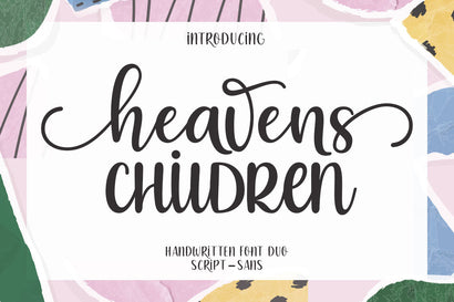 Heavens Children Font duo Font Zane Studio55 