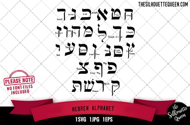 Hebrew Alphabet alphabets - ABC letters SVG Loveleen Kaur 