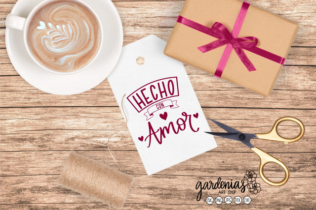 Hecho con Amor SVG Cut File SVG Gardenias Art Shop 