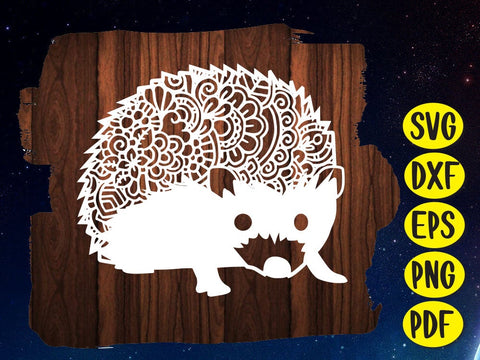 Hedgehog Animal paper cut SVG Johan Ru designs 