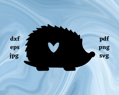 Hedgehog Heart SVG Cut File SVG Northern Light SVG 