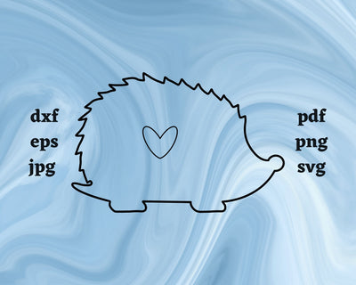 Hedgehog Heart SVG Cut File SVG Northern Light SVG 