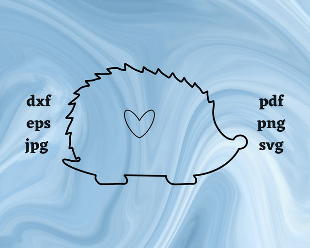 Hedgehog Heart SVG Cut File SVG Northern Light SVG 