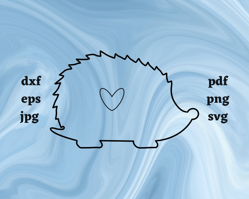 Hedgehog Heart SVG Cut File SVG Northern Light SVG 