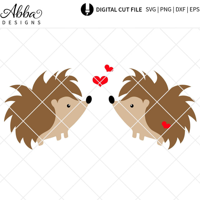 Hedgehog Hearts SVG Abba Designs 