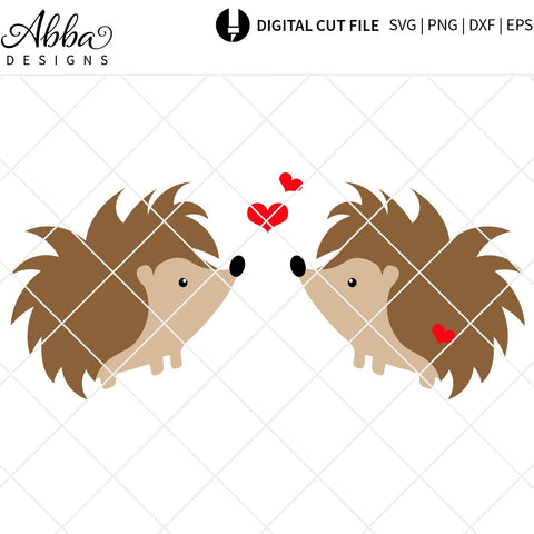 Hedgehog Hearts SVG Abba Designs 