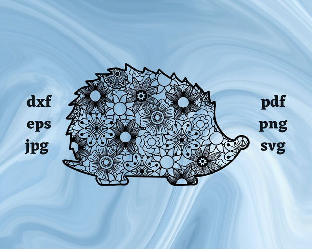 Hedgehog Mandala SVG Cut File SVG Northern Light SVG 