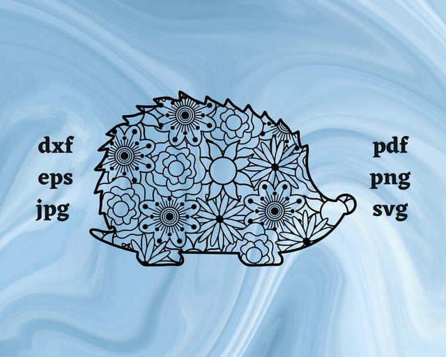 Hedgehog Mandala SVG Cut File SVG Northern Light SVG 