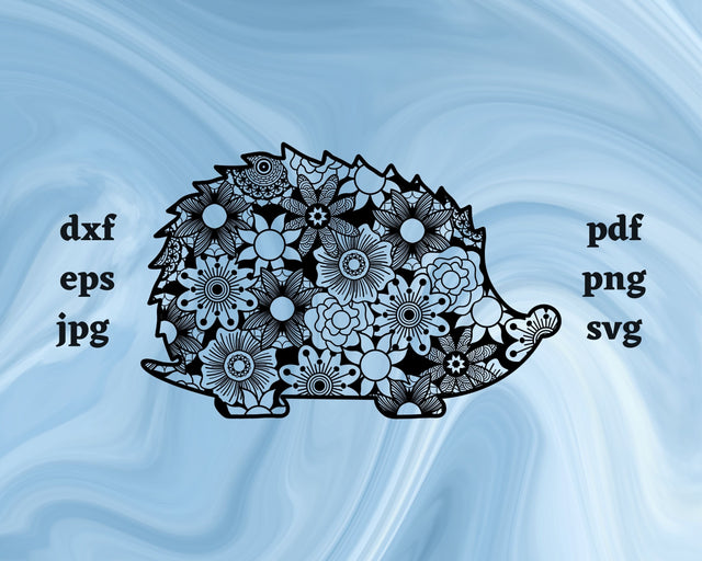 Hedgehog Mandala SVG Cut File SVG Northern Light SVG 
