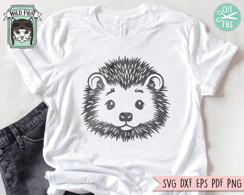 Hedgehog svg file, Hedgehog cut file, Animal Face, Cute Hedgehog svg, Hedgehog Face svg, Animal svg file, Animal Face svg file, Hedgehog png SVG Wild Pilot 