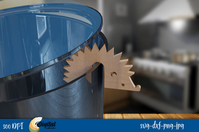 Hedgehog SVG. Pot Prop Laser Cut Design. 3D Kitchen Laser. SVG Evgenyia Guschina 