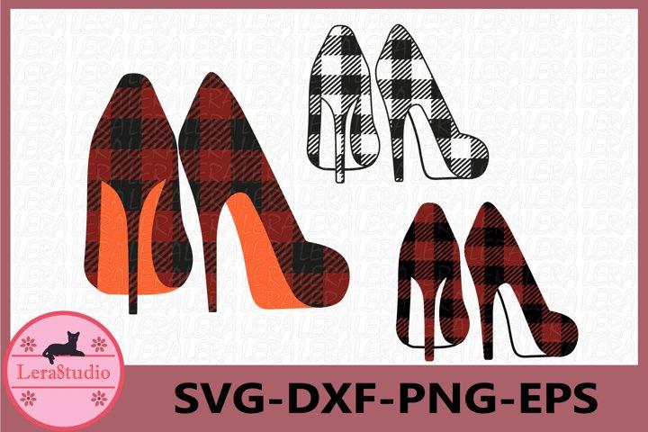 Heels Buffalo Plaid SVG SVG Lerastudio 