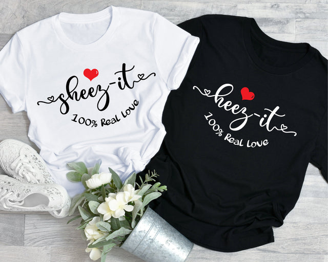 Heez-It, Sheez-It 100% real love svg design, Couples Svg, couple gift, love svg, Funny Svg, png dxf, svg for cricut digital download SVG Fauz 