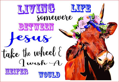 Heifer Floral Sublimation Graphic Sublimation sublimationhappy 