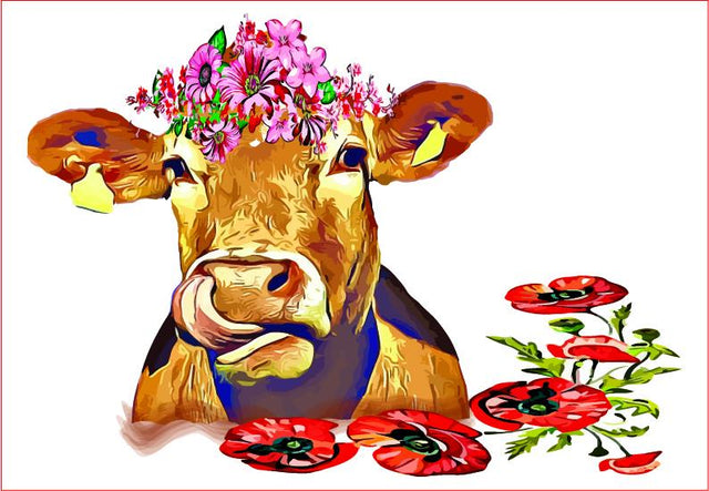 Heifer Floral Sublimation Graphic Sublimation sublimationhappy 