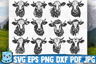Heifer Silhouettes Bundle SVG MintyMarshmallows 
