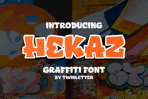 Hekaz - Display Graffiti Style Font Font twinletter 