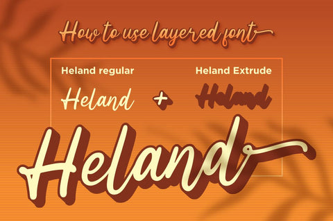 Heland - Display Script Font Font Attype studio 