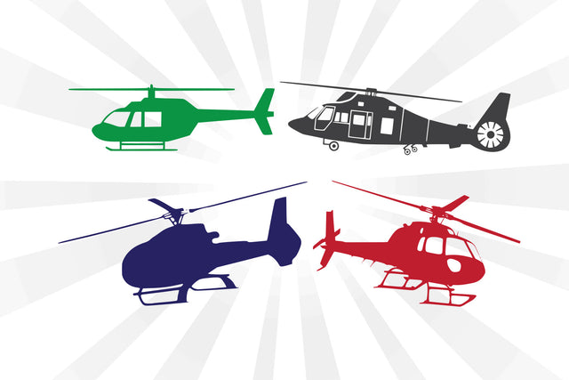 Helicopter Fly Silhouette Vector SVG Johan Ru designs 