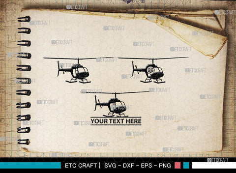Helicopter Monogram, Helicopter Silhouette, Helicopter SVG, Airplane Svg, Fly Svg, SB00043 SVG ETC Craft 