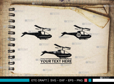 Helicopter Monogram, Helicopter Silhouette, Helicopter SVG, Airplane Svg, Fly Svg, SB00043 SVG ETC Craft 