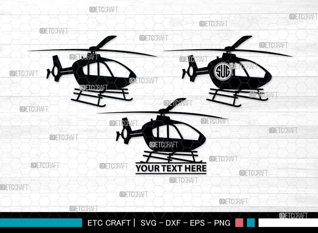 Helicopter Monogram, Helicopter Silhouette, Helicopter SVG, Airplane Svg, Fly Svg, SB00043 SVG ETC Craft 