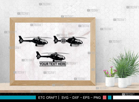 Helicopter Monogram, Helicopter Silhouette, Helicopter SVG, Airplane Svg, Fly Svg, SB00043 SVG ETC Craft 