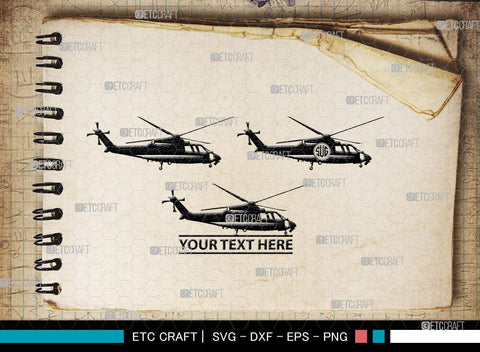 Helicopter Monogram, Helicopter Silhouette, Helicopter SVG, Airplane Svg, Fly Svg, SB00043 SVG ETC Craft 