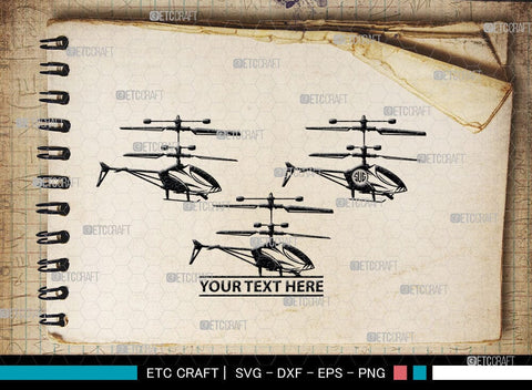 Helicopter Monogram, Helicopter Silhouette, Helicopter SVG, Airplane Svg, Fly Svg, SB00043 SVG ETC Craft 