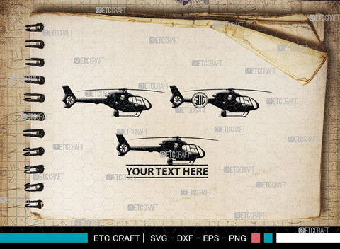 Helicopter Monogram, Helicopter Silhouette, Helicopter SVG, Airplane Svg, Fly Svg, SB00043 SVG ETC Craft 