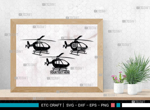 Helicopter Monogram, Helicopter Silhouette, Helicopter SVG, Airplane Svg, Fly Svg, SB00043 SVG ETC Craft 
