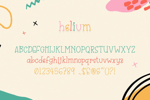 Helium Fonts (Cute Fonts, Craft Fonts, Hand Drawn Fonts, Procreate Fonts) Font Jupiter Studio Fonts 