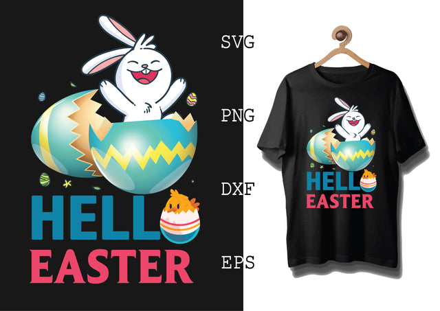 HELL EASTER Svg, Bunny Babe Easter Svg, Bunny Svg, Welcome Spring Svg SVG DesignTShirt 