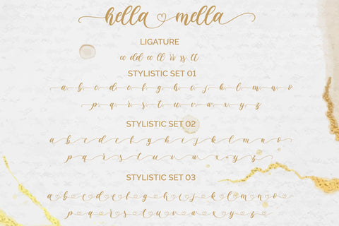 Hella mella Font Fallen Graphic Studio 